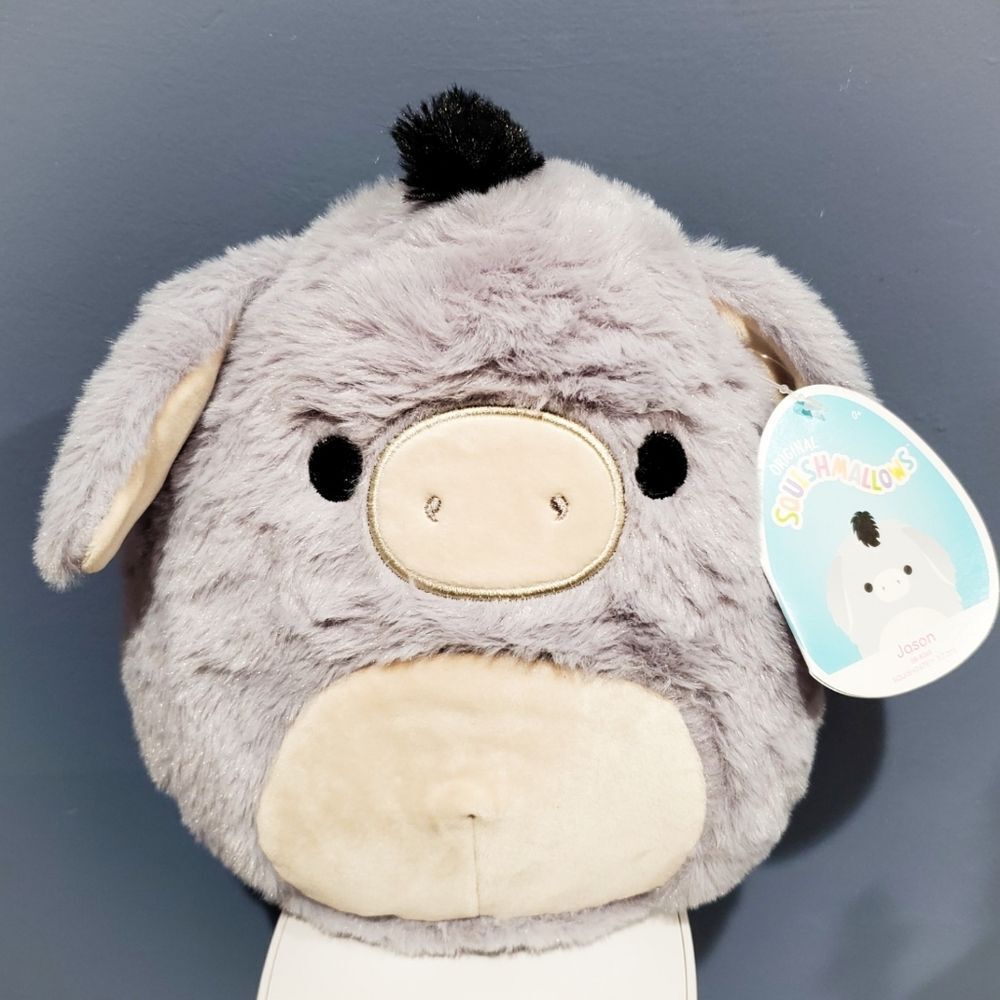8" Squishmallow Jason the donkey fuzzy CB exclusive HTF